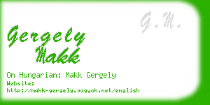 gergely makk business card